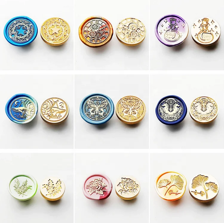 Пользовательская восковая печать с логотипом на заказ 3D клейкие восковые печати наклейки