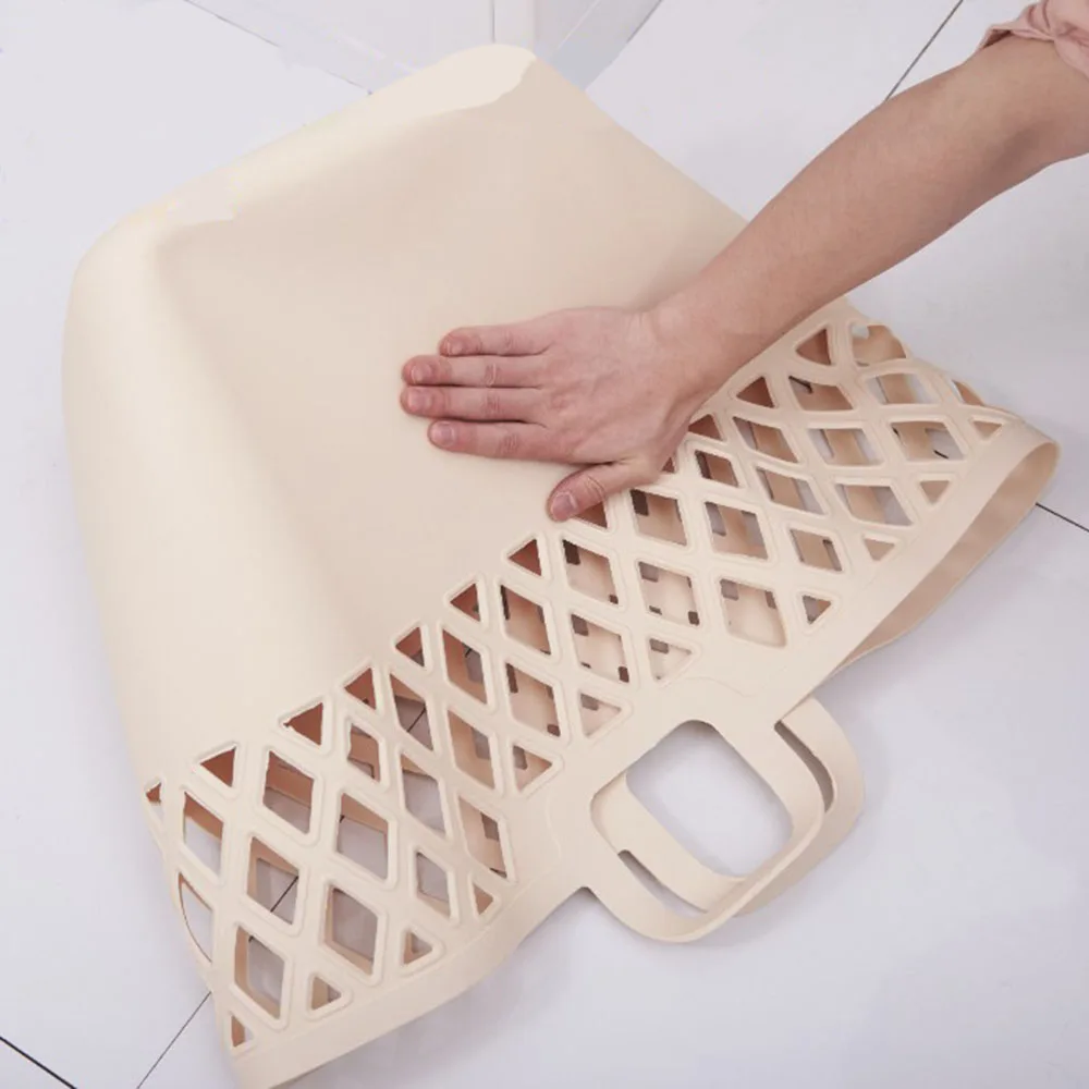 High Quality Plastic Square Cross Border Home Storage Baskets with Handles for Bathroom Organization Multi-Purpose Use