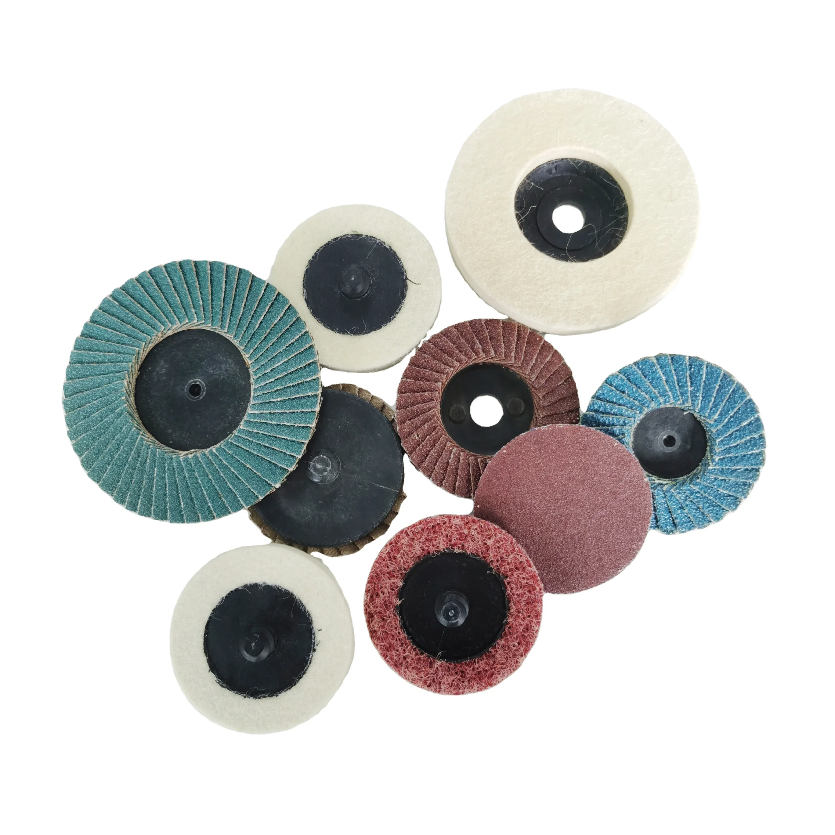 Mini Quick on DIY Set Flap Disc Mini Abrasive Discs Set with Nylon Plastic Backing Fast Easy Install for Home Grinding Metal