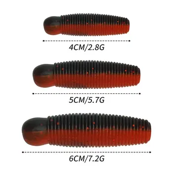 LUSHAZER 1pc Soft Stick Baits PVC Worm 4cm 5cm Fishing Bait Bass Pike Carp Thunder Fish Artificial Lures Without Hooks – Soft Lure – view 3