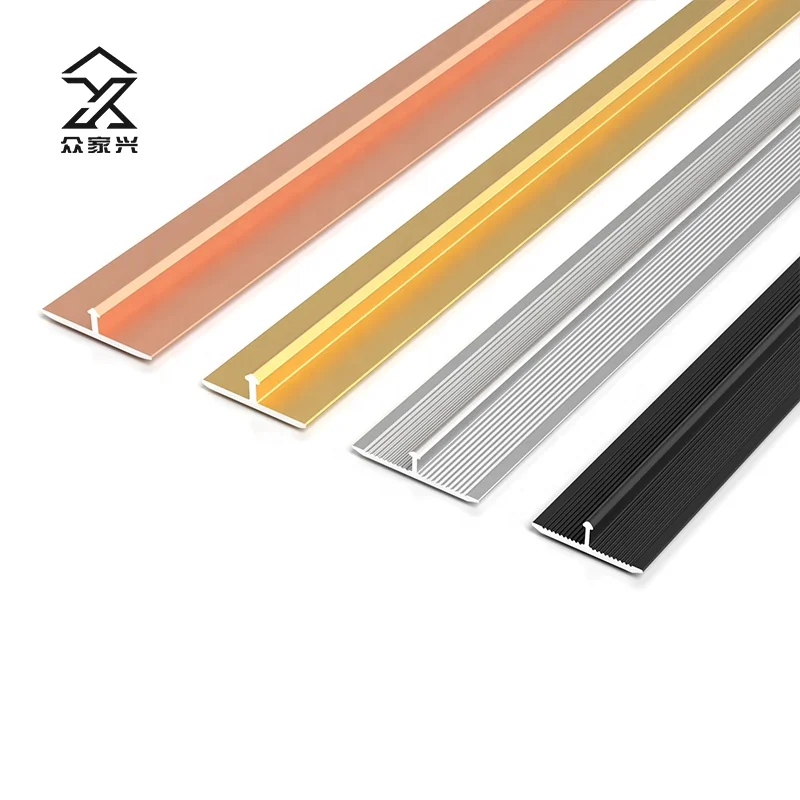 Foshan Flexible Decor Metal T Shape Aluminium Tile Trim Edge Strips