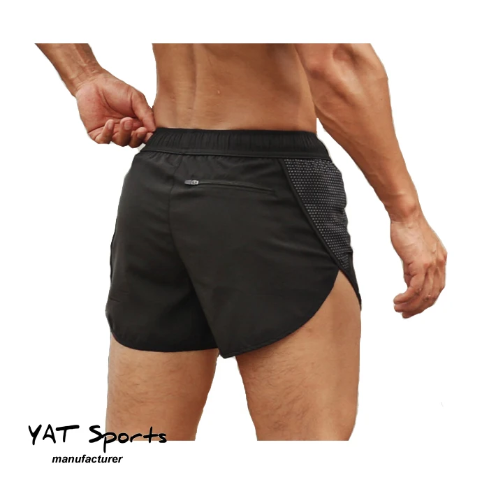 Hombre Pantalones Deportivos Cortos Secado Rápido Atletismo Shorts con Bolsillo con Cremallera