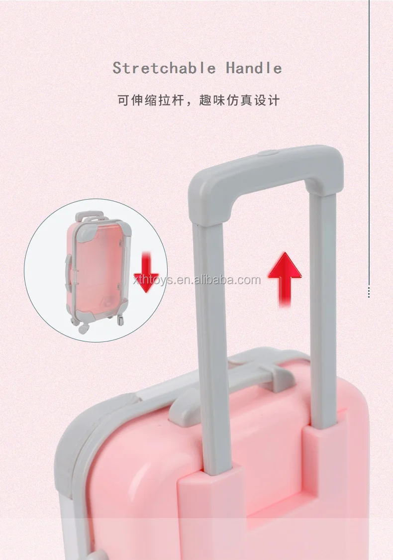 Mini 3D Mink Lashes Suitcase Packaging PVC Fashion Handbag with Cute Luggage Eyelash Makeup Case
