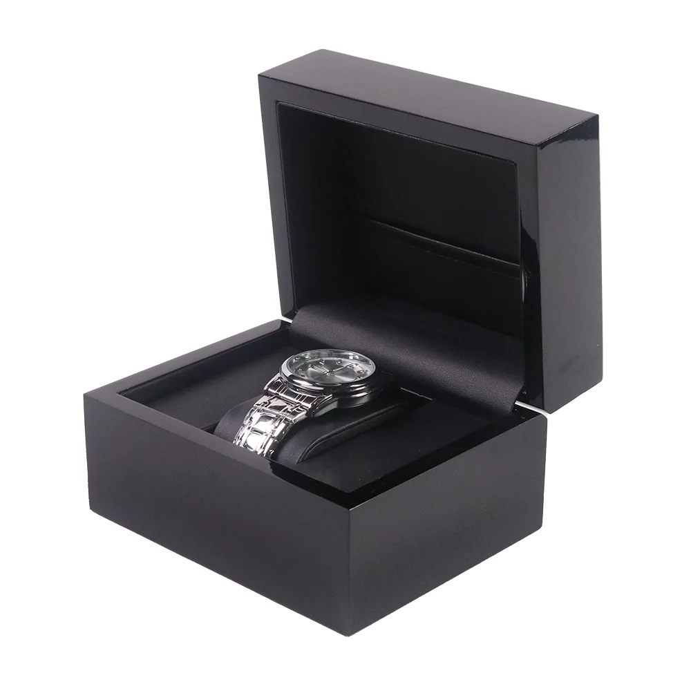 WB048 Laque Noir Piano Personnaliser Boîte à Montres