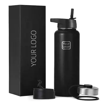Custom Logo multi size aquaflask tumbler 32oz 40oz stainless steel double wall insulated vacuum flask gym sports water bottle
