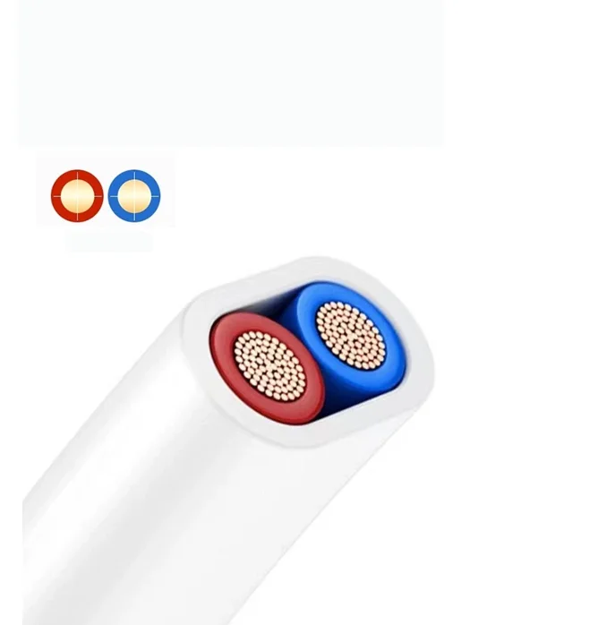 Pure Copper Soft Cable Household BVVB White Sheathed Wire 2 Cores Flexible cable household cable