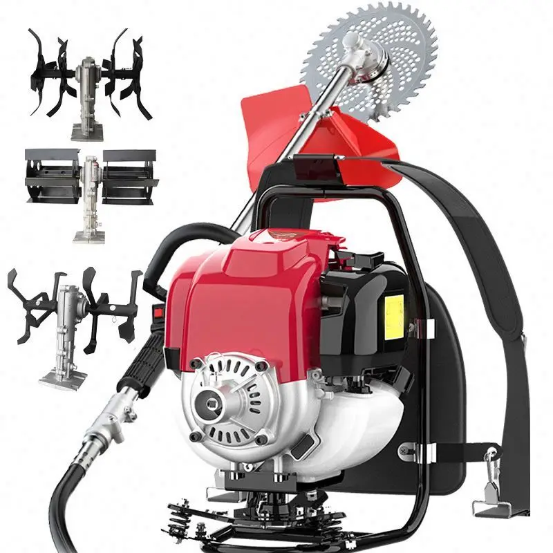 Four Stroke Knapsack Type Small Multifunctional Agricultural Gasoline Land Reclamation and Weeding Household Weeding Machine