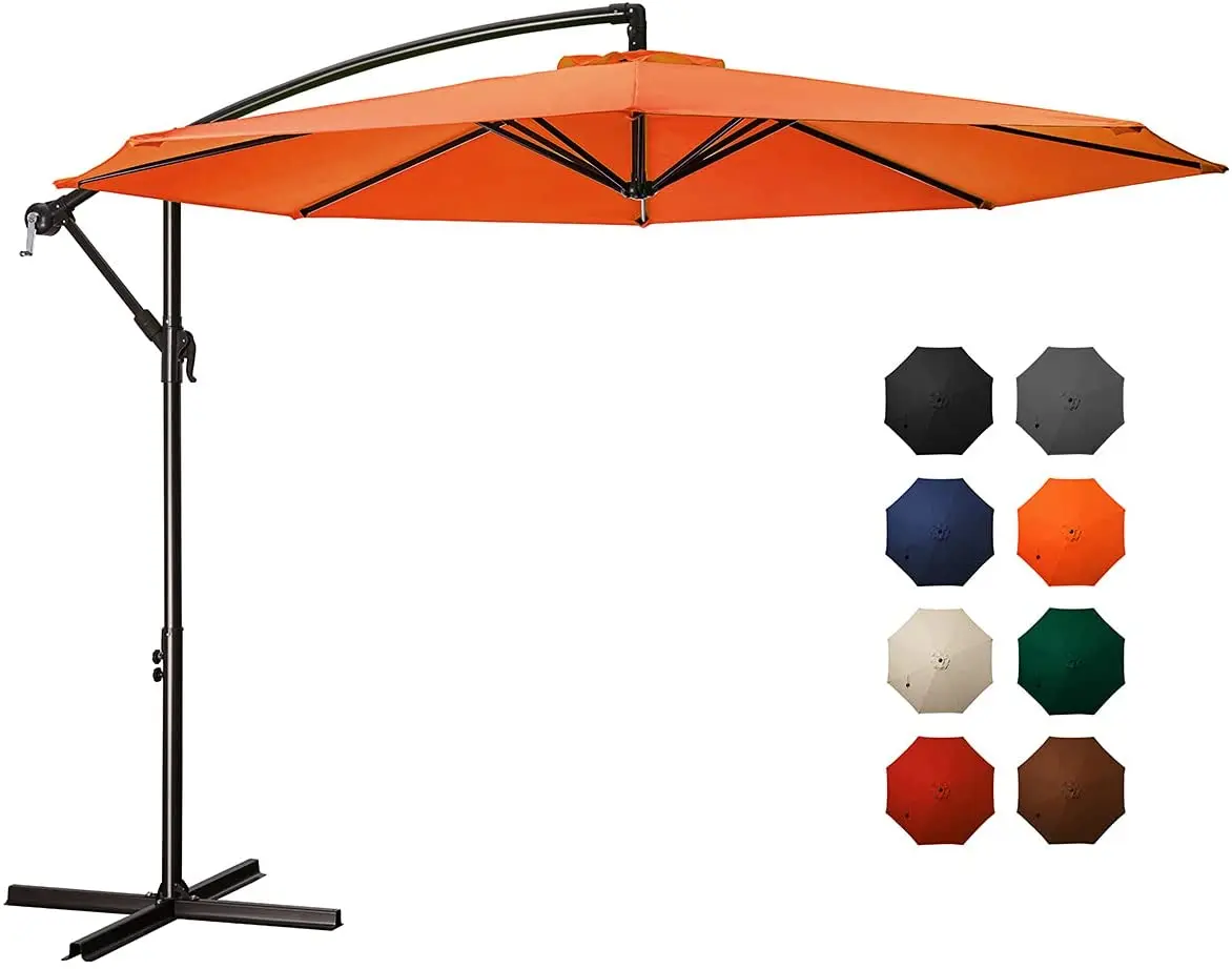 Banana Garden Cantilever Hanging Umbrella With Crank Outdoor Garden