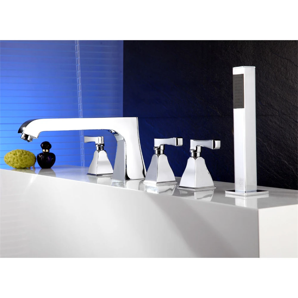 Modern Factory Price Kitchen Bathroom Waterfall Chrome Bath Shower Long Nozzle Bathtub Shower Faucet Taps Bathtub Basin Faucet