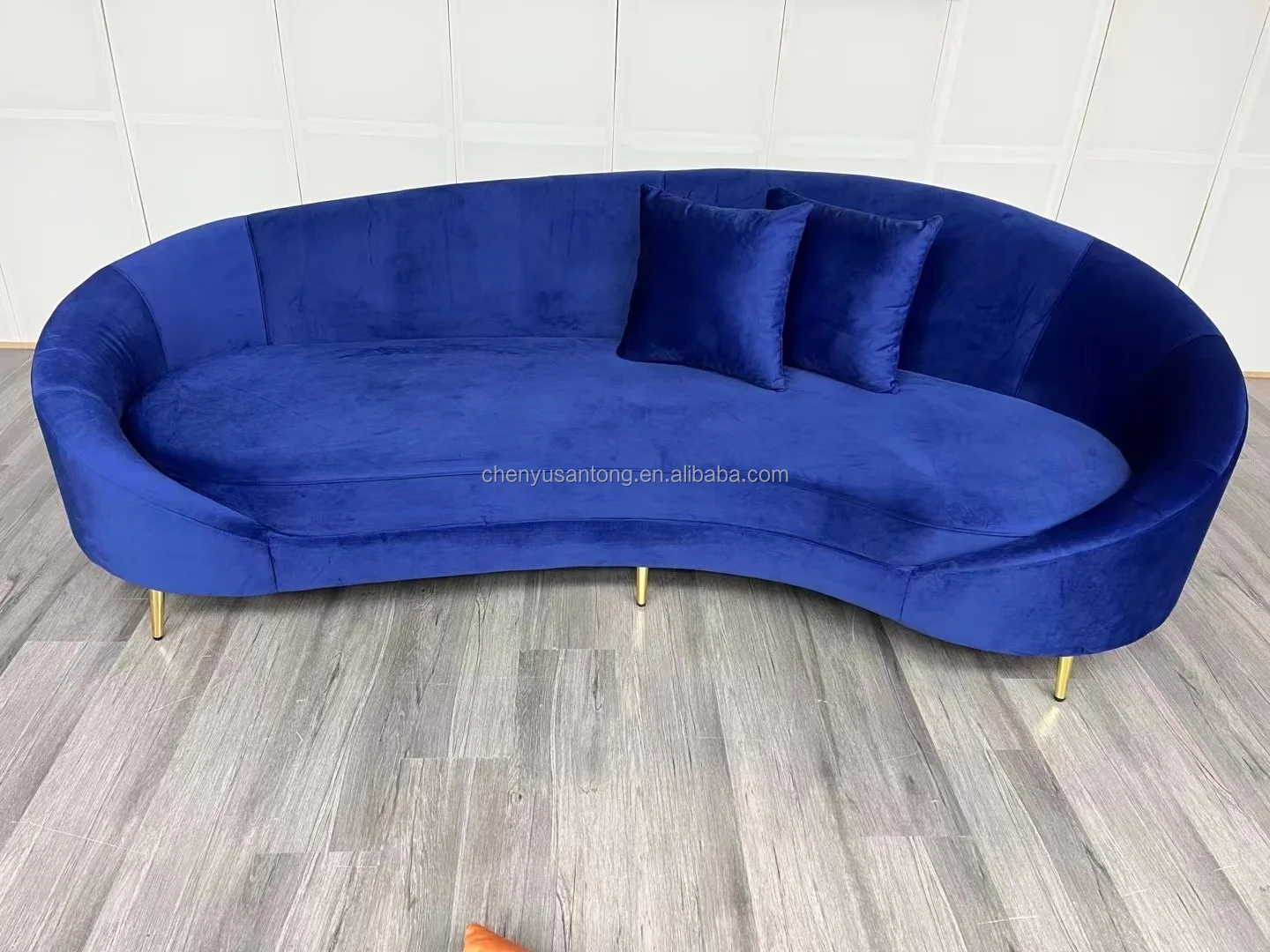 Light Luxury Nordic Creative Grey Fabric Velvet Sofa Set Furniture