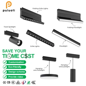 PULUOTI New Arrival Skyline Linear LED Track Lights Creative Modern Design with DC24V Cob Chip for Indoor Use Aluminum Lamp Body