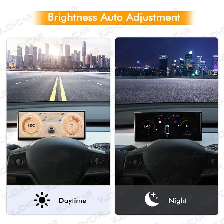 Full Touch New-generation Digital Dashboard Screen Auto Adjustment Brightness Wireless Carplay for Tesla Accessories Model 3&Y