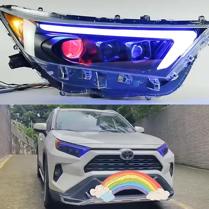 For Rav4 Rav 4 20192022 Led Headlights Assembly Upgrade Dynamic Turn
