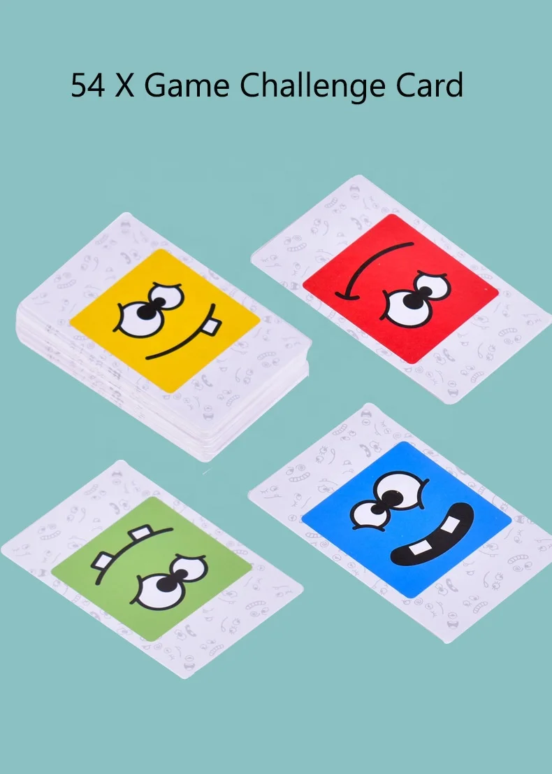 Face Expressions Matching Block Puzzles Building Cubes Toy Borad Games Puzzle Cute Montessori Educational Cube Toys for Kids