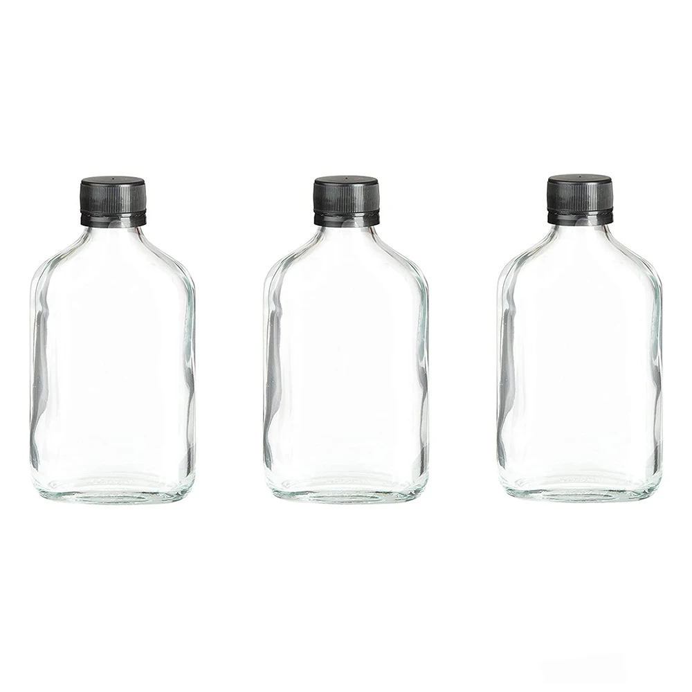 Ilyapa Ilyapa 375 ml Glass Flask Bottle - 6 Pack Liquor Pocket Flask w -  ilyapa