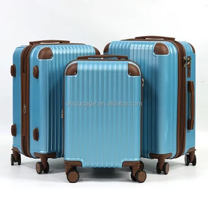 Factory Wholesale Lightweight Waterproof Classic Carry ABS Luggage Travel Bags Expandable Removable Spinner Wheel Luggage Set 3