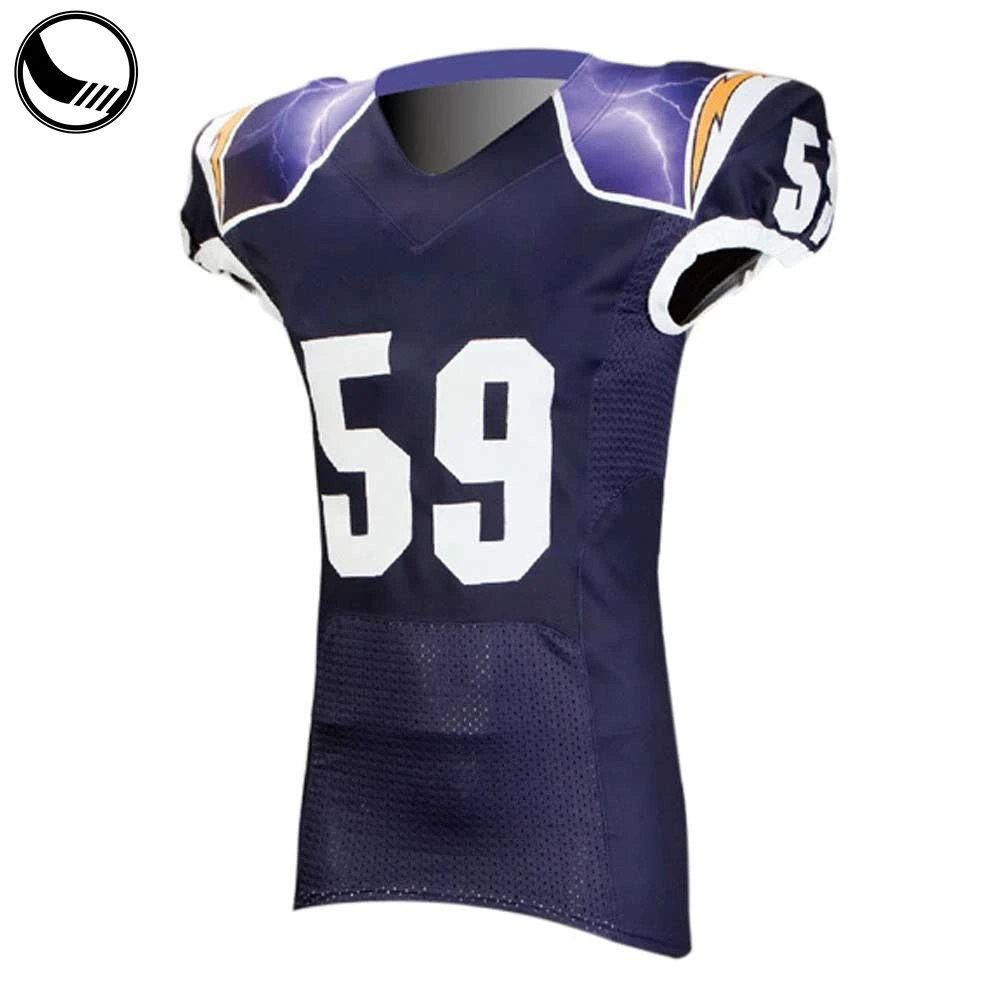 Anpassad amerikansk sporttröja med sublimering, 12-panelers fotbollslagdräkt