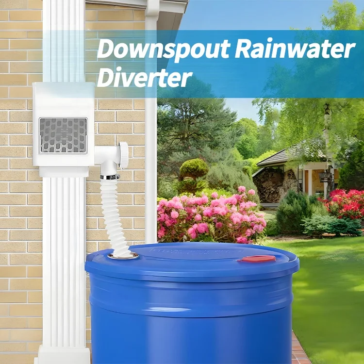 Rain Water Harvesting System Diverter Kit for Rain Barrel Weatherproof  Rainwater Collection System