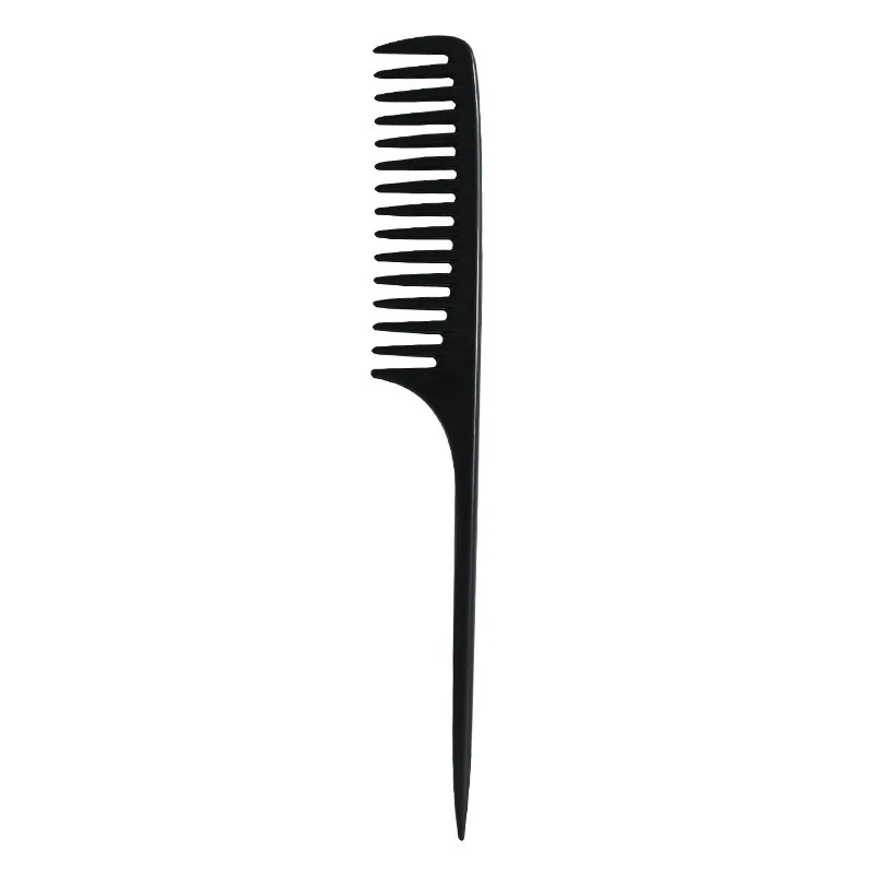 Wholesale Custom Plastic Anti-static Rat Tail Comb Thickened Wide Tooth Styling Hair Comb Large Size Hair Parting Comb