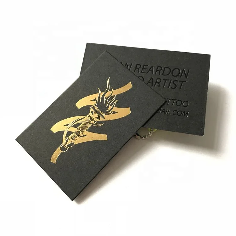 High Grade Black Business Card Customized Design Foil Printing