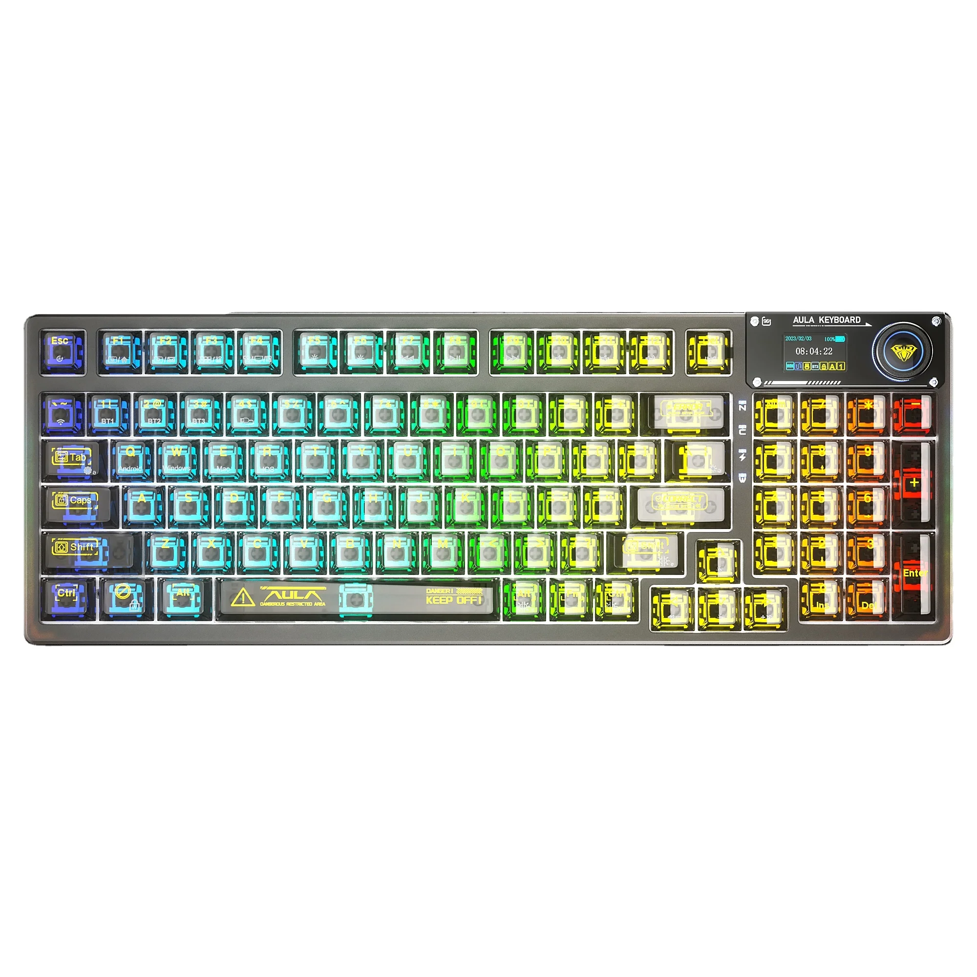 AULA F98 Pro Hot Swappable Mechanical PBT Keyboard - Ergonomic