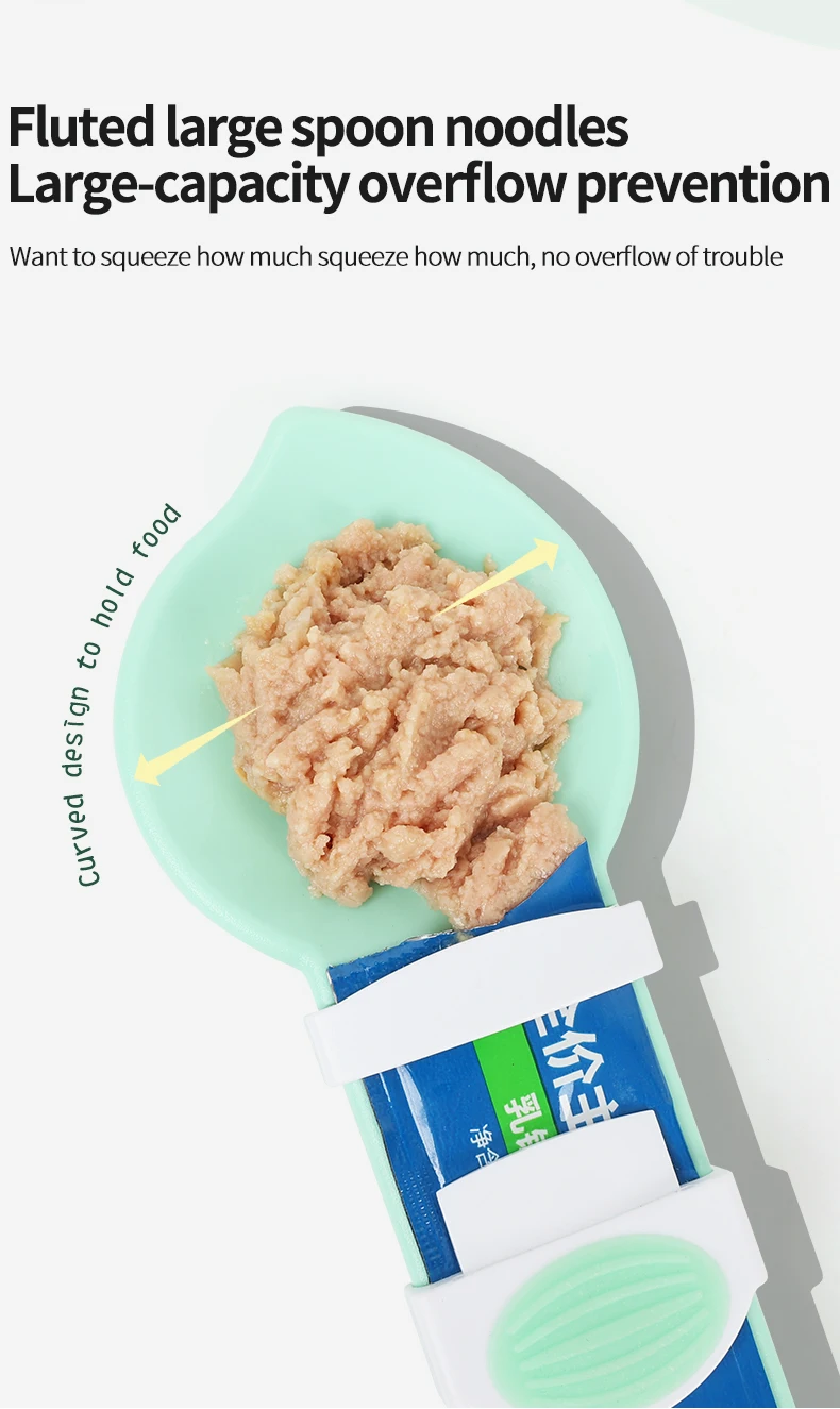 Hot Selling Pet Treat Snacker Feeding Spoon Convenient for Cat Strips Squeezing Spoon Scratch Resistant Food Cat Feeder