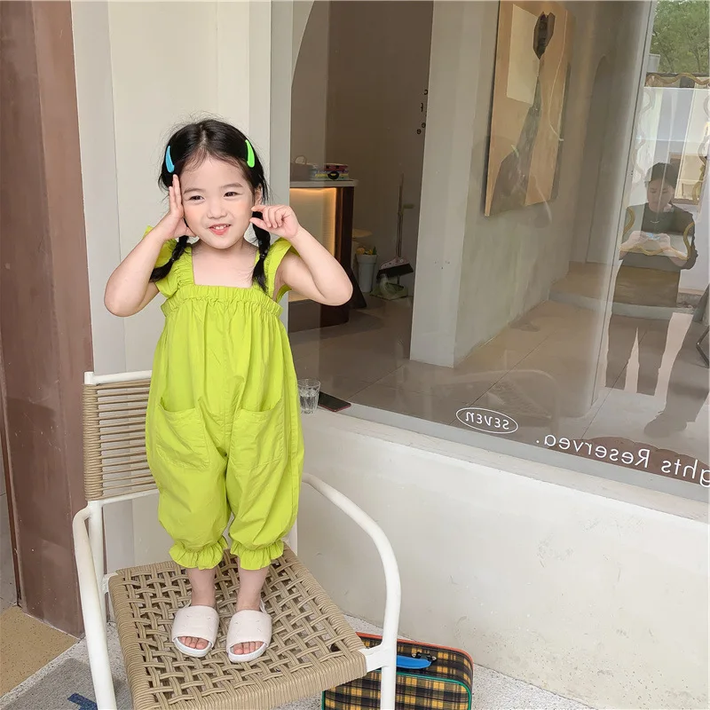 2021 Summer Kid Girl Neon Green Blue 