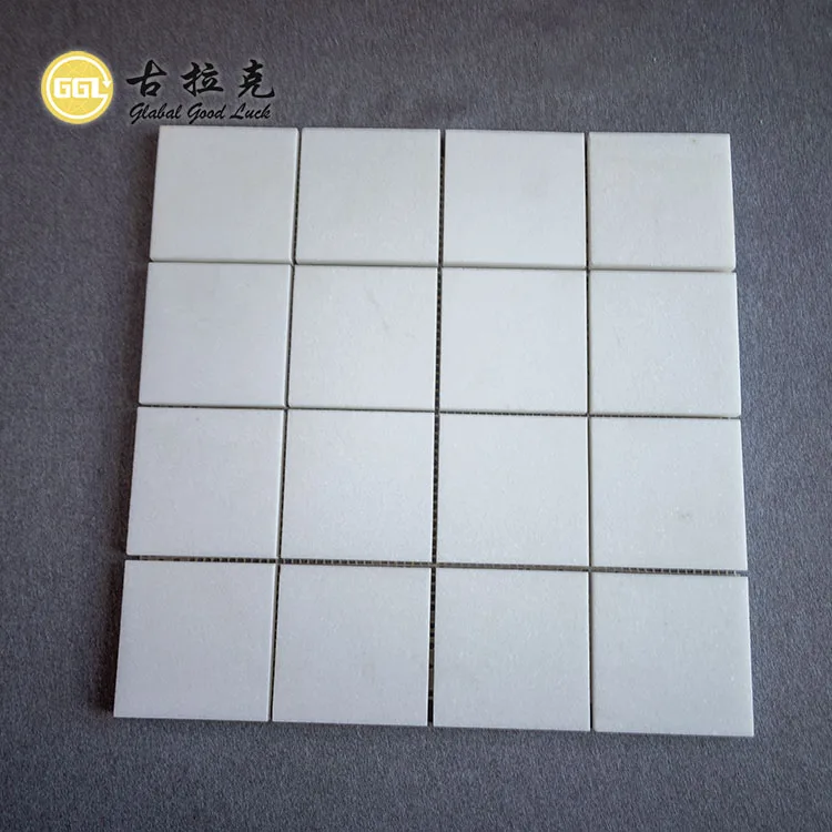 Nature Thassos White Marble Mosaic Tile Square Design Pure White Marble supplier