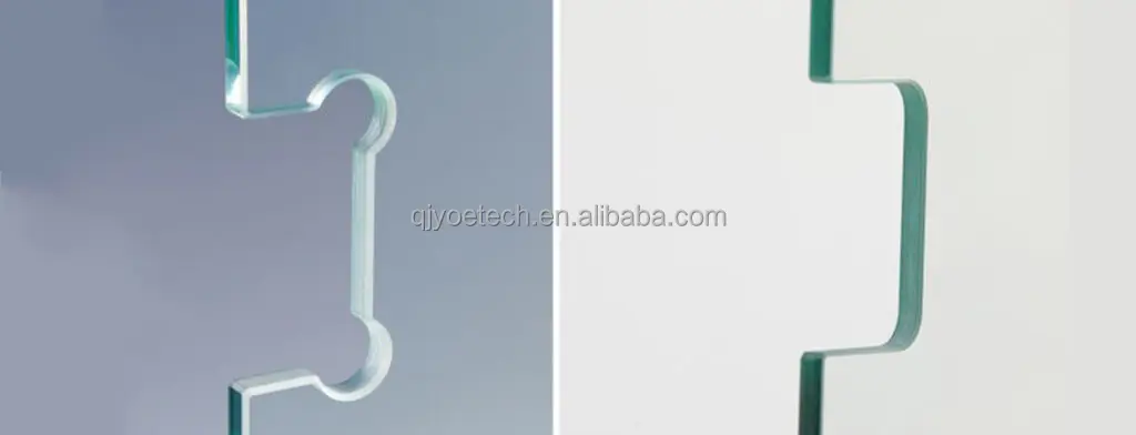 Clear Tempered Glass for Frameless Shower Doors Industrial Decorative Hollow Structure Bathrooms