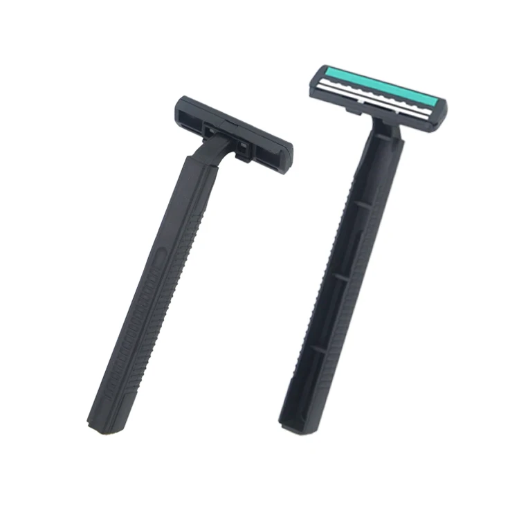 K20L Twin blade high quality disposable razor with lubricant strip and plastic handle