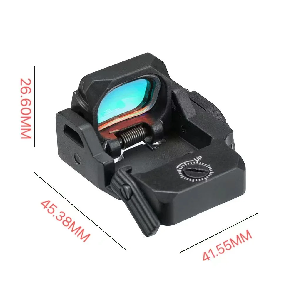 Mini Flip up Red Green Dot Scope Collapsible Lens Reflex Red Dot Sight Optic Sight