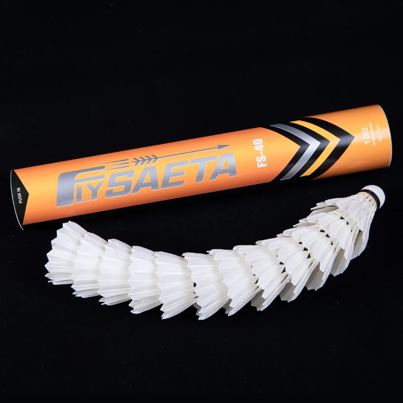 Лидер продаж OEM Волан для бадминтона по низкой цене оптовая продажа Волан с гусиными перьями белый китайский профессиональный поставщик