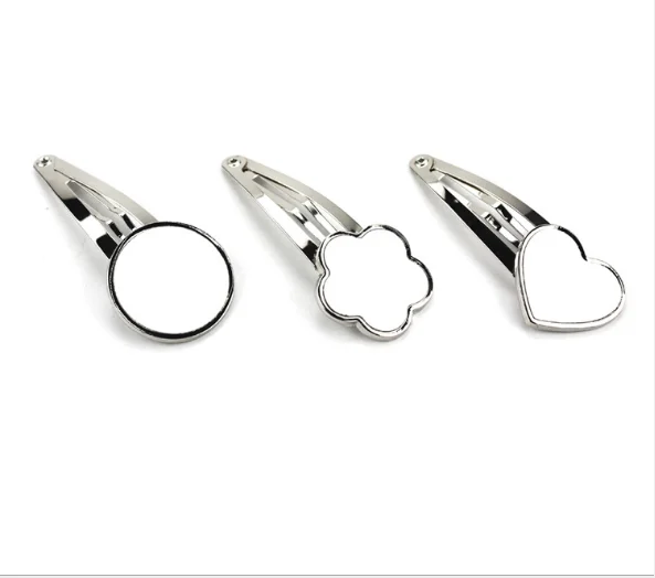 Custom Design Lovely Sublimation Blank Hairpin Round Heart Shape Zinc