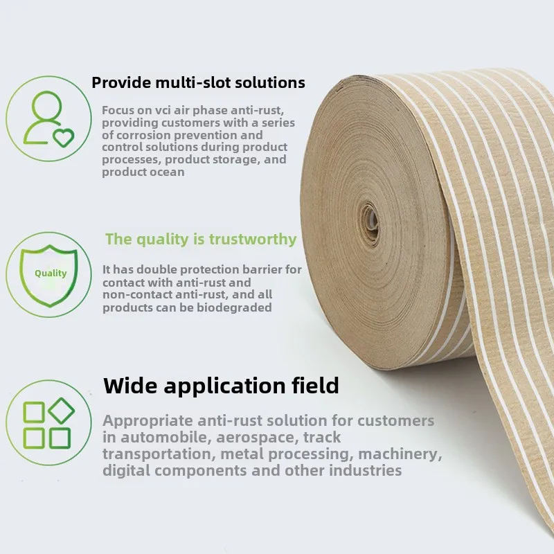 Factory Customized 80-60g Rolled Composite Wire Industrial Wrapping Paper with Print Wrinkled Wrapping Paper for Industrial Use