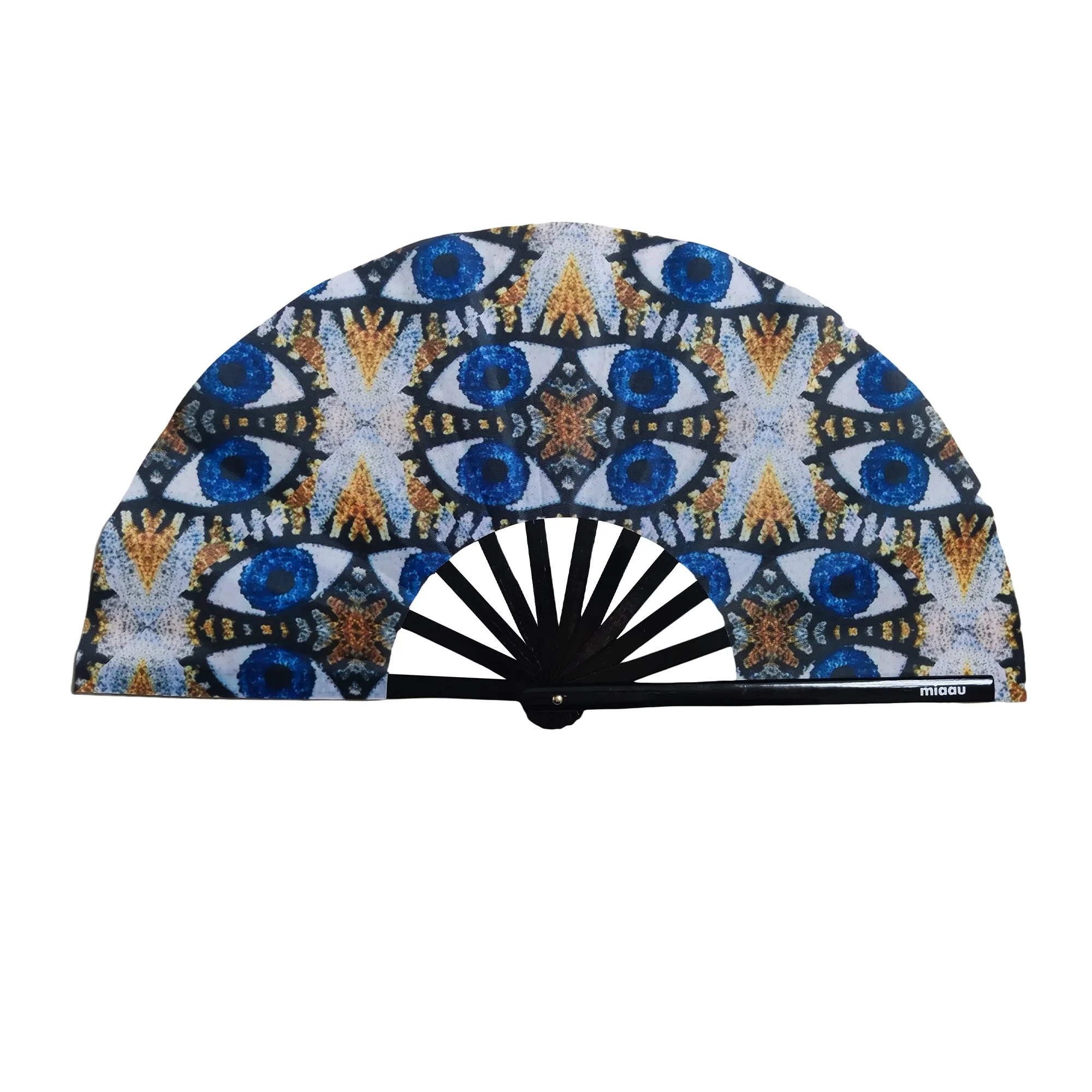 Custom Printed Bamboo Large Hand Folding Fan for Promotional Gifts