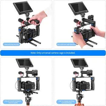 NEEWER VS107 Camera Cage for Camcorders Filmmaking Rig with Top Handle Dual Grips Base Compatible with Sony for Nikon detail image