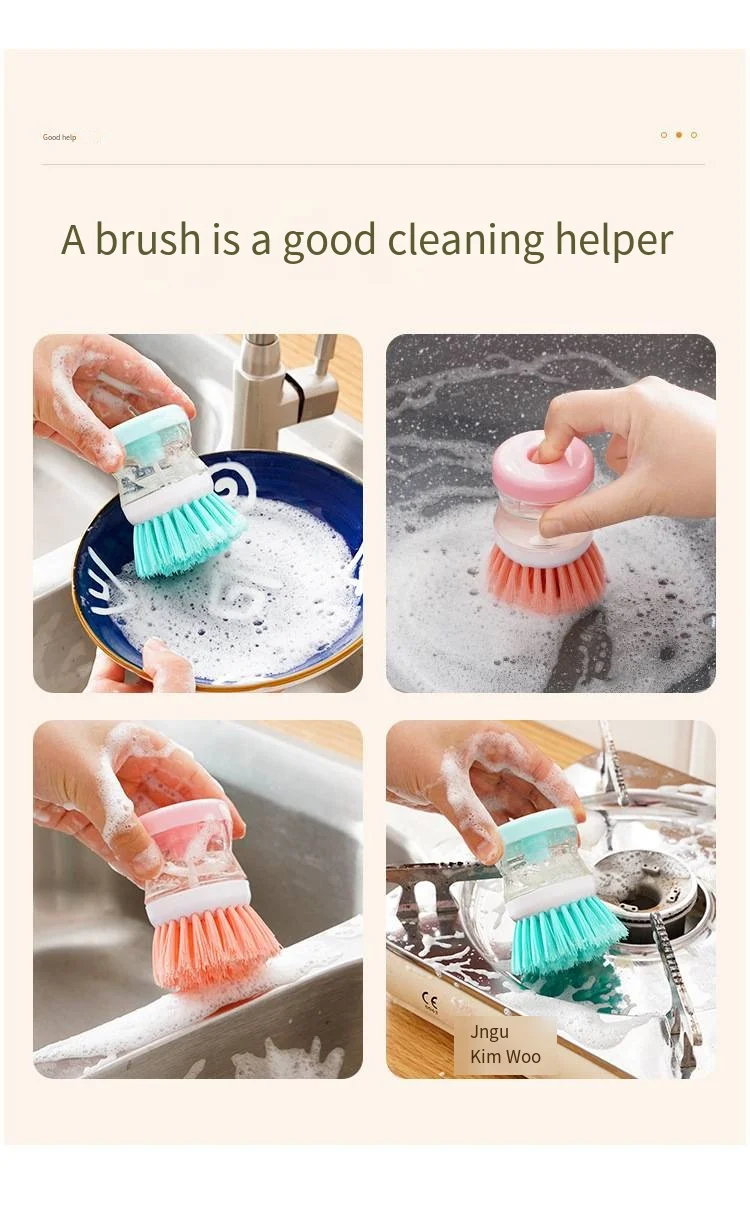 Liquid washing brush Press type automatic kitchen cleaning brush Household multi-functional decontamination cleaning brush manufacture