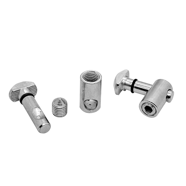 3040 Industrial Aluminum Profile Anchor Connectors with Built-in Right Angle Fasteners and 90/180 Degree Locking Components manufacture
