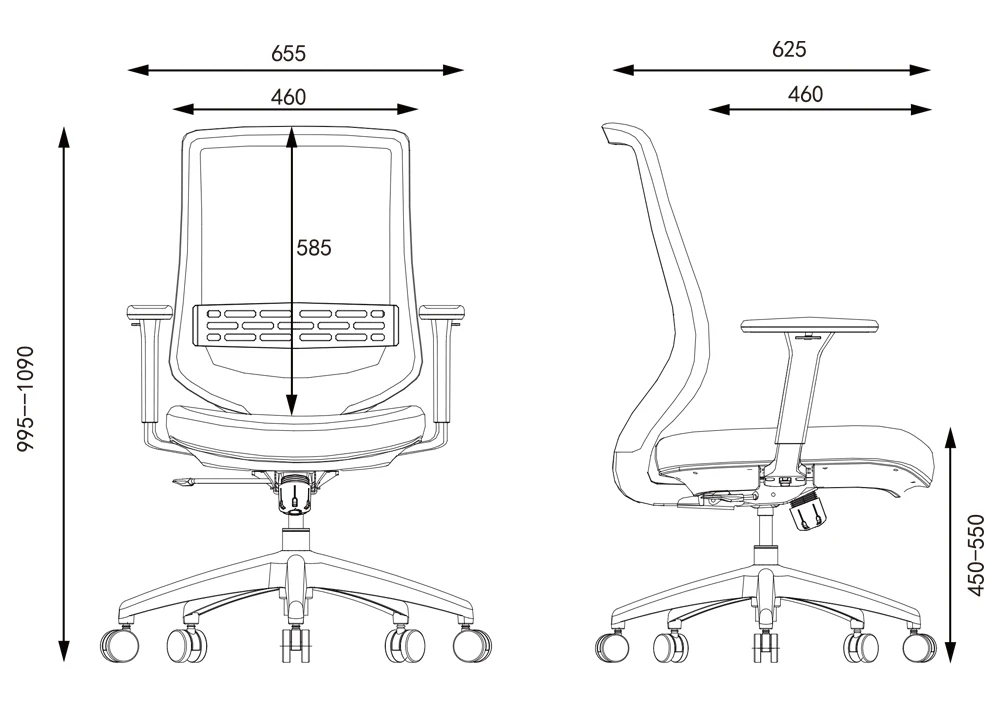 Office Chair Mesh Rotating New Modern Middle Back Support manufacture