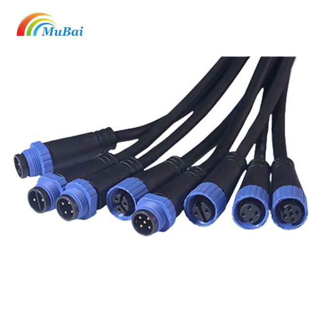 Outdoor Lighting 2 pin ip68 waterproof automotive electrical Cable connectors electrical cable wire plug connectors