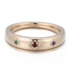 10K white gold lab gemstone ring