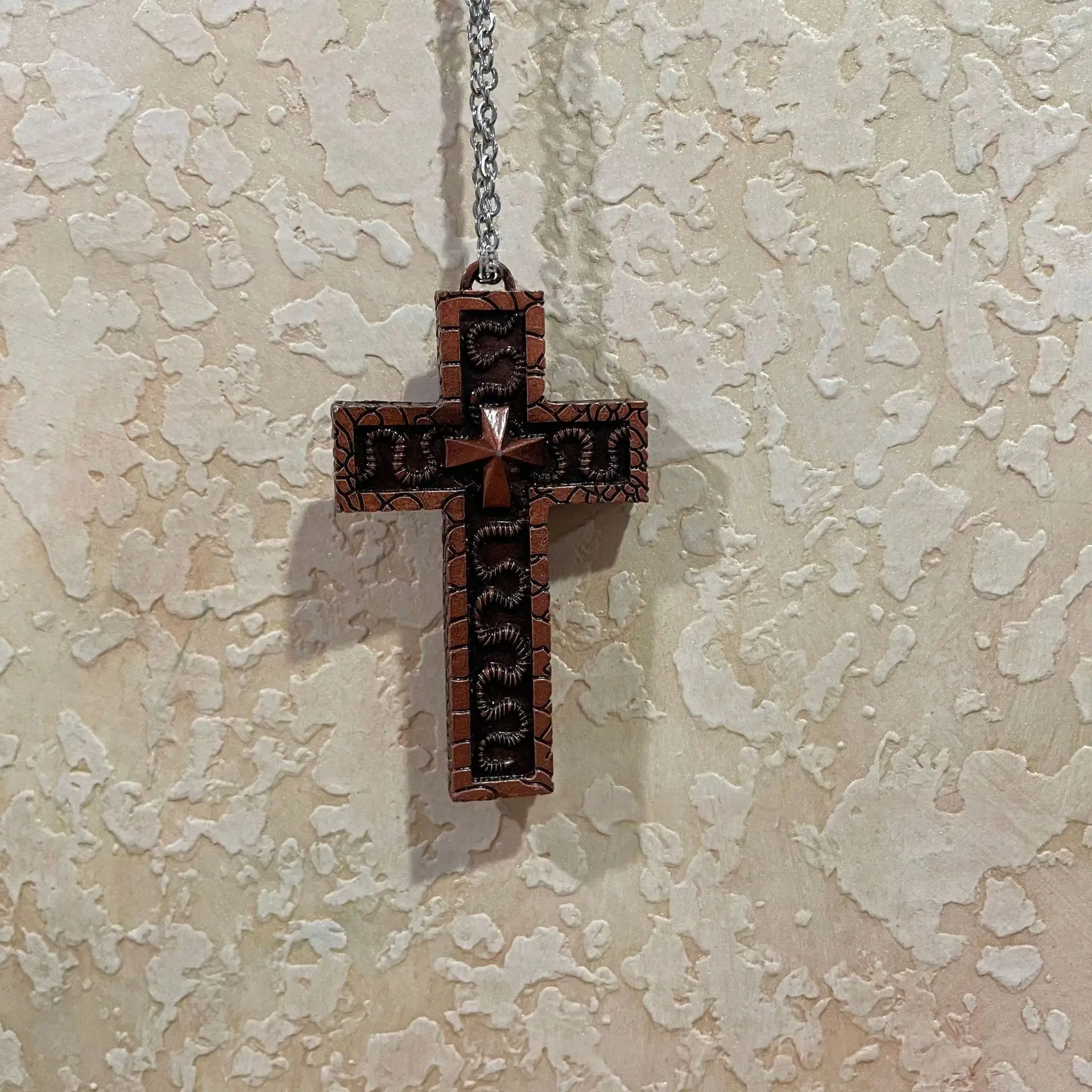 Black Stainless Steel Cross Necklace - Gothic Punk Pendant, Religious & Fashion Chain, Edgy Unisex Jewelry for Men/Women