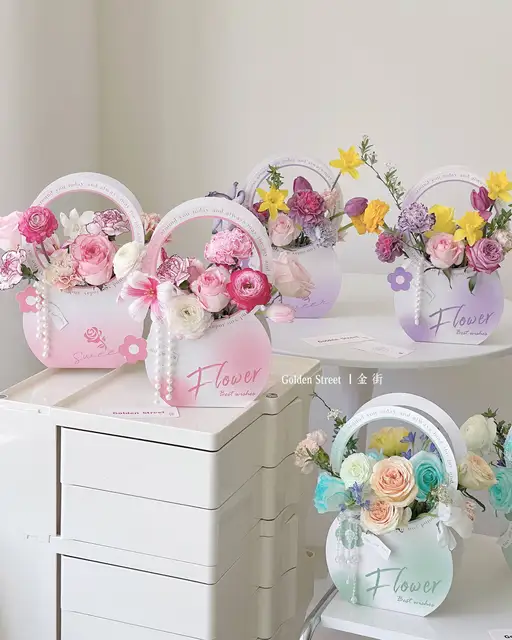 2023 New product handheld flower box folding flower box Mother's Day Valentine's Day new product