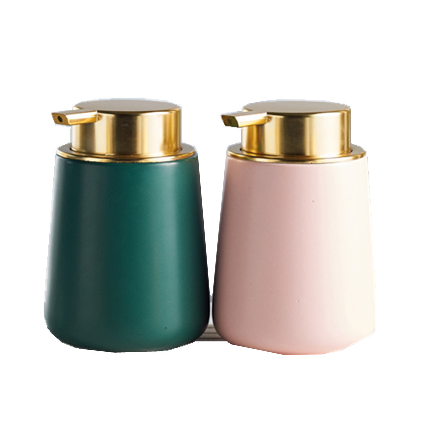 ins ceramic body wash bottle soap dispenser nordic pink push