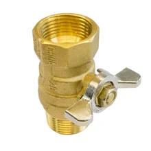 Factory Direct Wholesale Manual Ball Valve Female Male Threaded Forged Butterfly Handle Brass Ball Valve