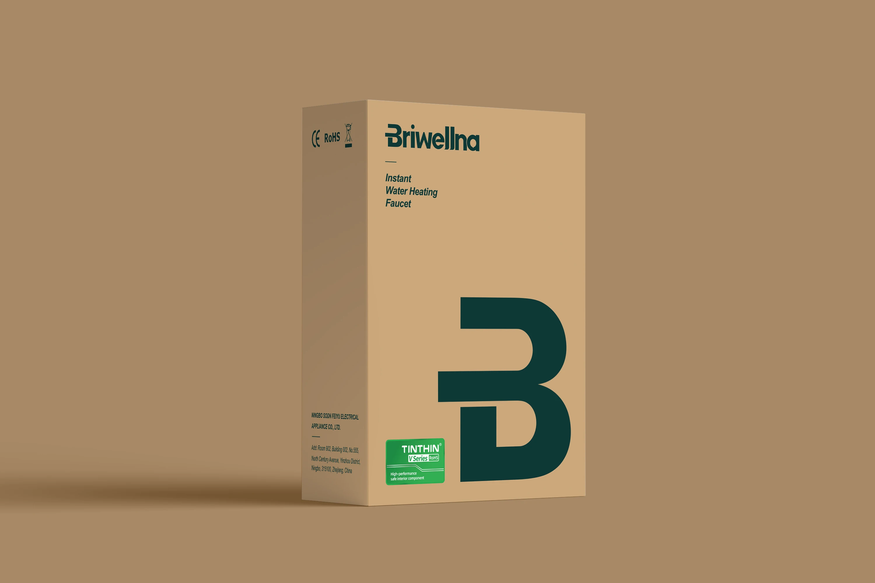 Briwellna 220v 3200w Stainless Steel Bathroom Instant Hot Water Faucet