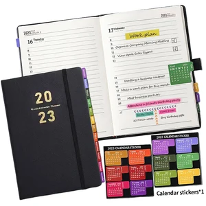 N836 Wholesale A5 Hardcover Notebook with Planner and Calendar Thread Sewing Binding