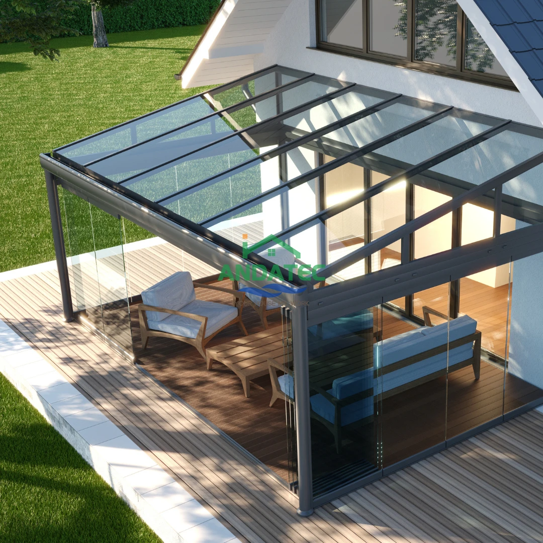 Outdoor Garden Sun Room Four Season Aluminum Glass Sunroom Backyard Sun Room, image size:1080x1080