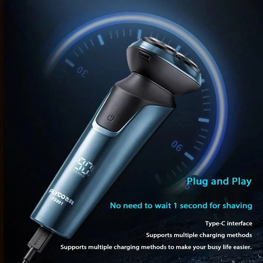 3D Floating Head Men's Shaving Razor Cordless Electric Shaver USB Rechargeable Mini Shaving Beard Machine