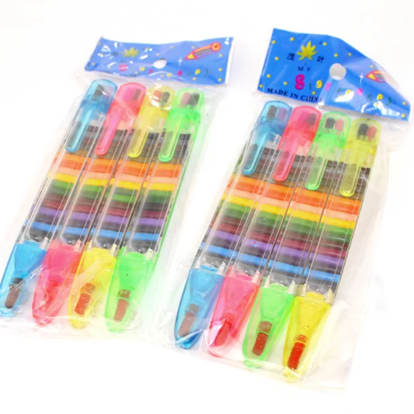 BECOL Wholesale Multi Color Creative Cute Crayons Non Toxic 20 Colors Private Label Kids Crayon Sticks for Painting